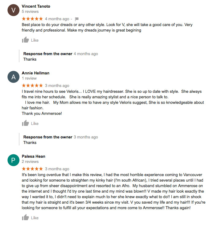 Hair Salon Reviews Ammerose Hair Salon