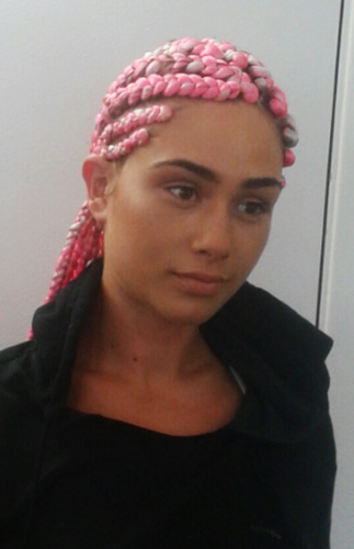 Large Braids with Colour - Pink