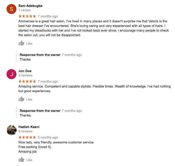 Thank-you Vancouver For Making Us One of the Top Rated Hair Salon - Testimonials and Reviews Thank-you Vancouver For Making Us One of the Top Rated Hair Salon - Testimonials and Reviews