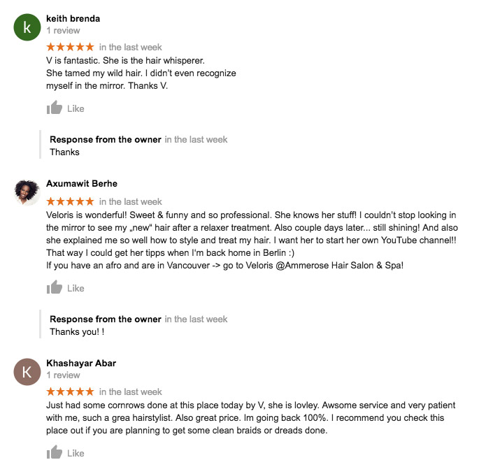 Google reviews